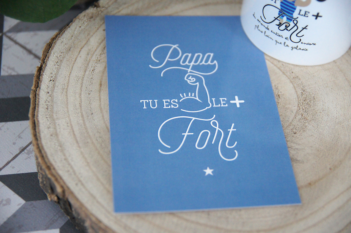 Carte Postale Papa, tu es le plus fort