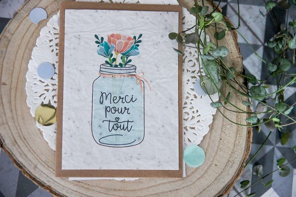 Carte Postale à planter : Merci pour tout