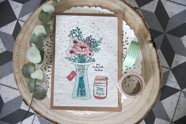 Carte Postale à planter : Bonne fête Mamie