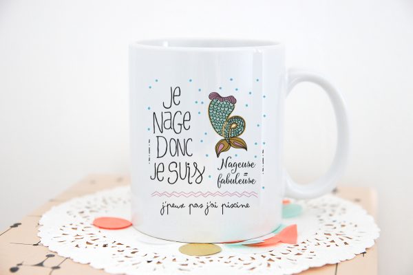 Mug Je nage donc je suis