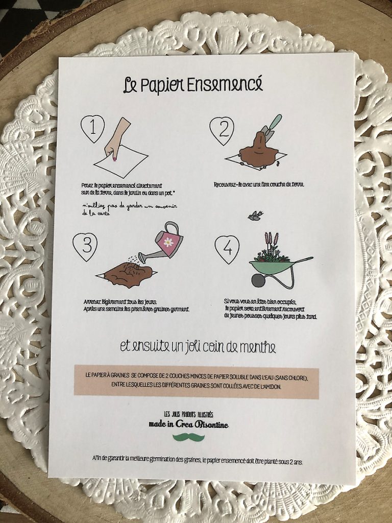 Carte à planter Merci ( pour le personnel soignant ) Créa Bisontine
