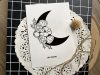 Carte Lune Fleurie