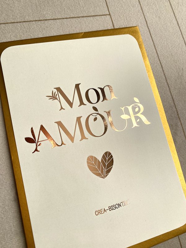Carte Mon Amour,  Ivoire, cuivré – Image 4