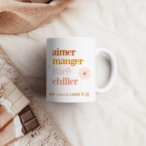 Mug Mes verbes à l'infini kiff