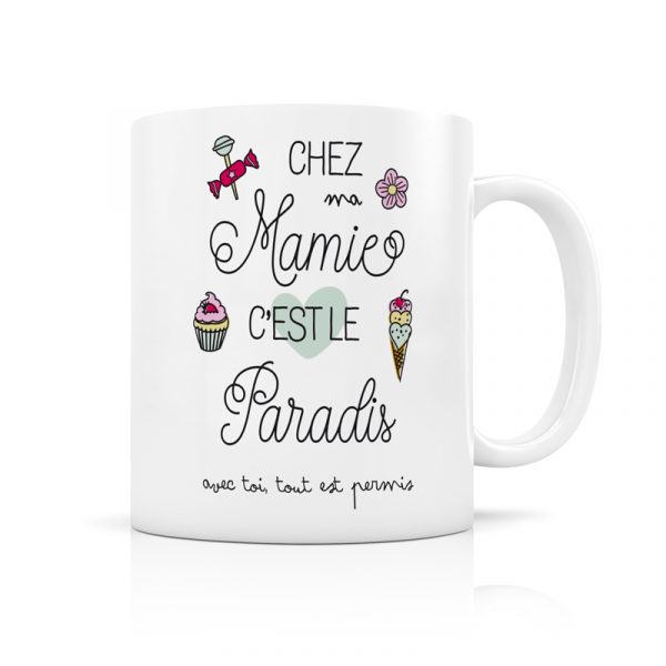 Mug Chez ma mamie, c'est le paradis – Image 2