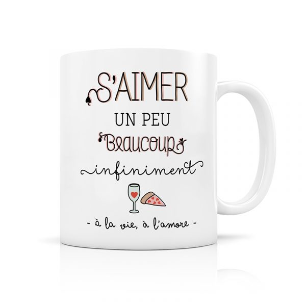 Mug S'aimer, un peu, beaucoup, infiniment