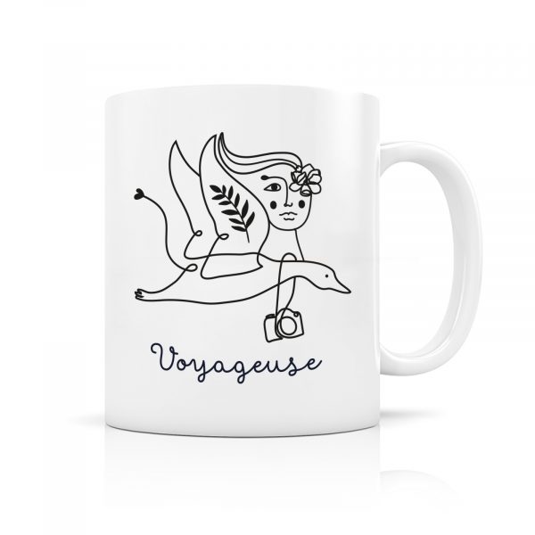 Mug Line Art Voyageuse