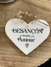 Sous-Verre Coeur Besançon mon Amour ( personnalisable )