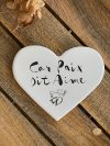 Cœur mural en céramique Car Paix Dit Aime