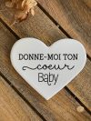 Cœur mural en céramique Donne-moi ton coeur, baby