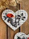 Cœur mural en céramique Coeur d'écureuil