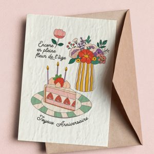 Carte à planter : Anniversaire - fleur de lâge