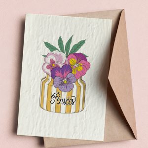 Carte à planter Pensées