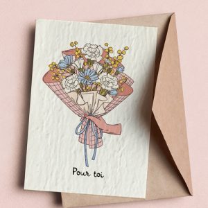 Carte à planter Un bouquet pour toi
